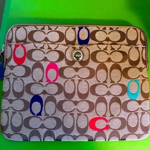 Coach zippered tablet case